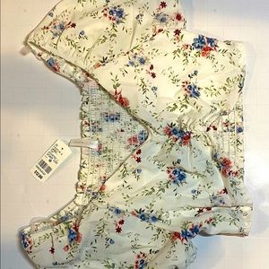 White floral crop top size M